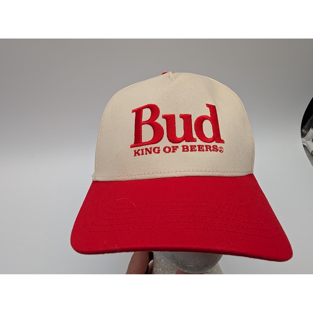 Budweiser x Country Liberty Snapback Hat Cream Red King of Beers Beer Cap